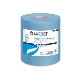 Törlőkendő, tekercses, ipari, LUCART "Strong Power Blue 620", kék